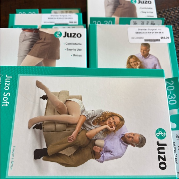 Juzo Soft Beige Compression Stockings - Picture 1 of 2